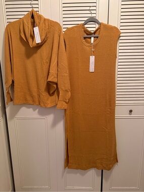 Sleeveless Midi Knit Dress in Mustard by Dear Starlett